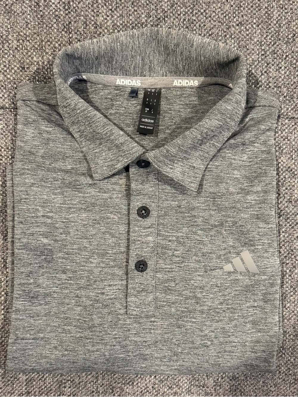 adidas Men's Heather Gray Performance Polo